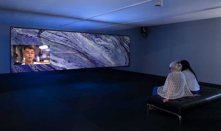Joana Hadjithomas and Khalil Joreige, Asylum of our Dreams, 2026. Courtesy of the artists, In Situ – fabienne leclerc, Paris and The Third Line, Dubai © Joana Hadjithomas and Khalil Joreige. Installation view, 25th Biennale of Sydney, Rememory, 2026, Campbelltown Arts Centre. Photo: Silversalt Photography.