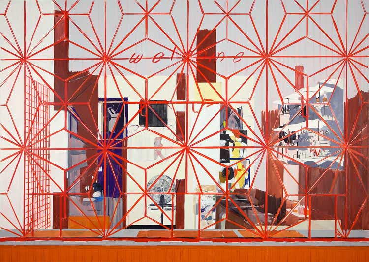 Hurvin Anderson, Welcome: Carib, 2005. Private Collection. © Hurvin Anderson. Courtesy the artist and Thomas Dane Gallery. Photo: Richard Ivey.