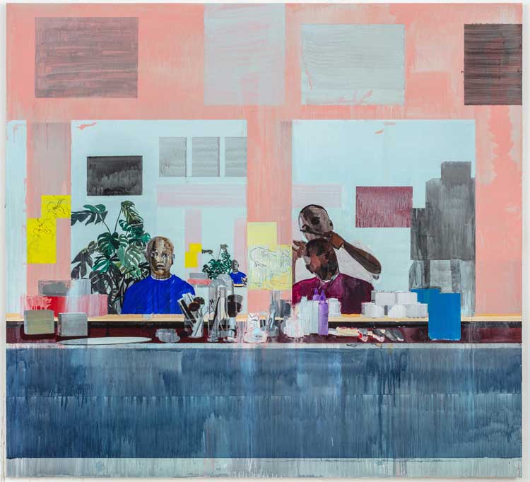 Hurvin Anderson, Shear Cut, 2023. © Hurvin Anderson. Courtesy the artist and Thomas Dane.