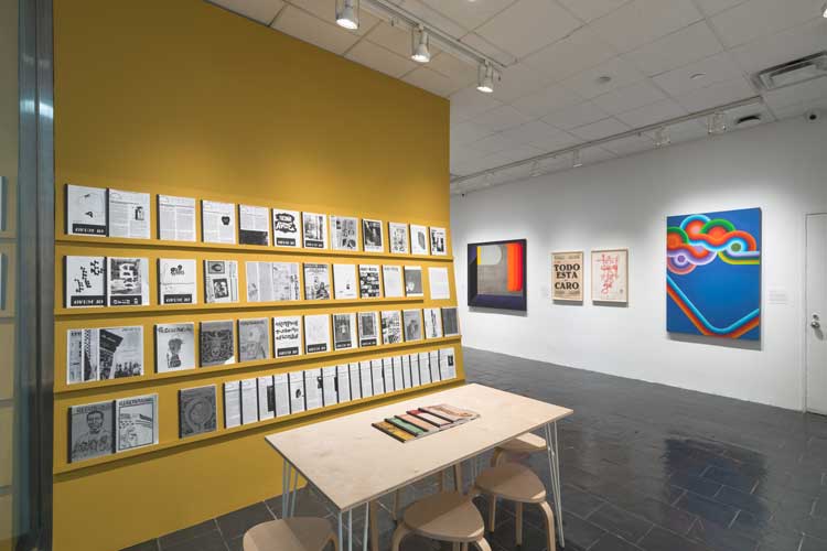 Artes Visuales, The Latin American Avant-Garde in Print, installation view, Bertha and Karl Leubsdorf Gallery, Hunter College Art Galleries, 2025. Photo: JSP Art Photography.