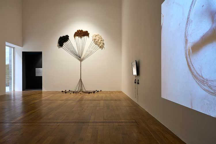Antonio Paucar, installation view, Mostyn, Artes Mundi 11, 2025-26. Photo: Rob Battersby.