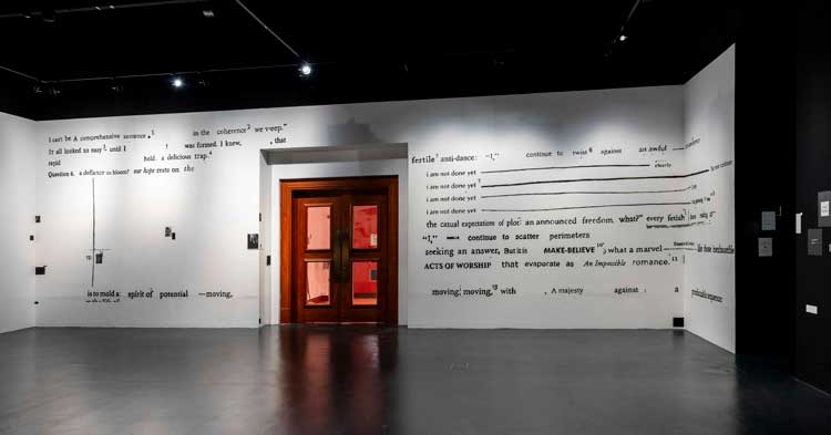 Kameelah Janan Rasheed, installation view, National Museum Cardiff, Artes Mundi 11, 2025-26. Photo: Robin Maggs.