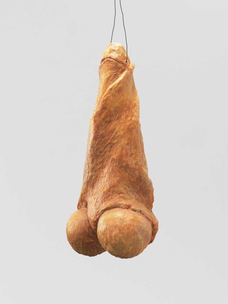 Louise Bourgeois, Fillette (Sweeter Version), 1968-99 (cast 2006). Pigmented urethane rubber, 59.7 × 26.7 × 19.7 cm, The Easton Foundation, New York. © The Easton Foundation / VAGA at ARS, NY and DACS, London 2025. Photo: Christopher Burke.