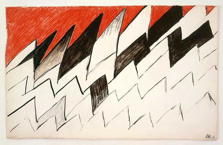 Louise Bourgeois, Untitled, 1970. Ink, charcoal, 66 x 99.1 cm © The Easton Foundation / VAGA at ARS, NY and DACS, London 2025. Photo: Christopher Burke.