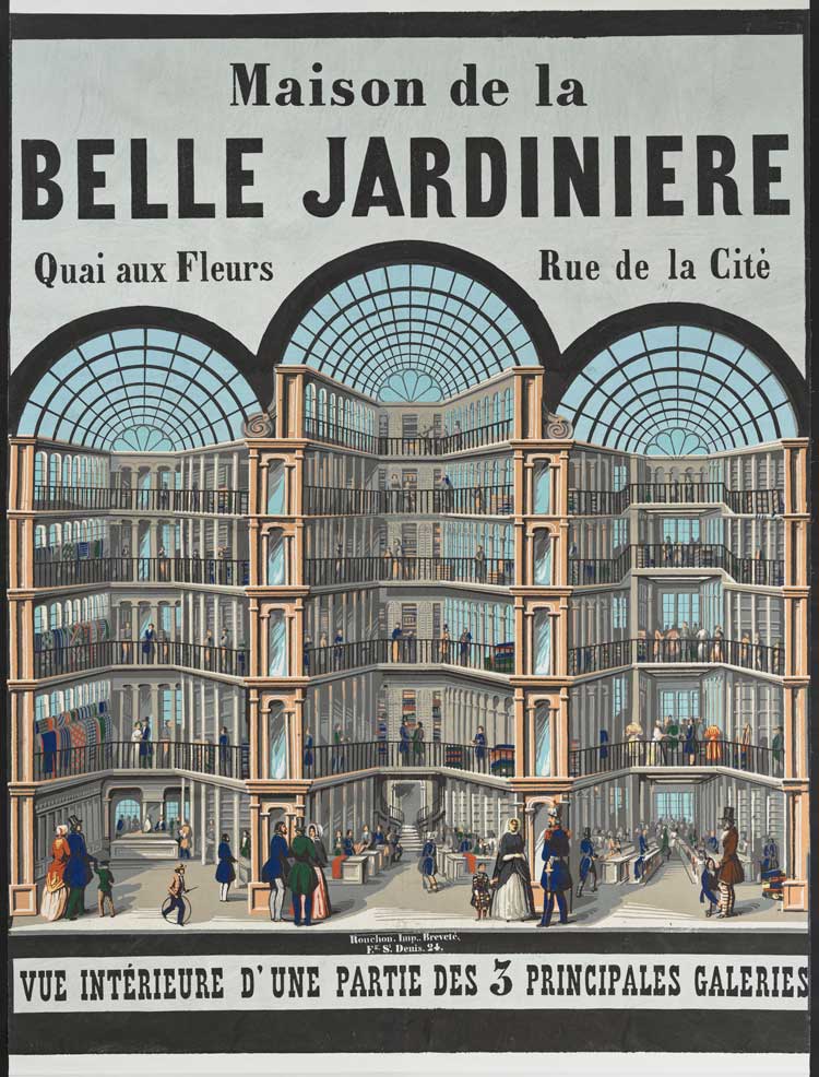 Anonymous. Rouchon Printing Company (Paris). Maison de la Belle Jardinière,1849. Colour woodcut, 274 × 216 cm. Paris, National Library of France, Department of Prints and Photography. Photo: BnF.