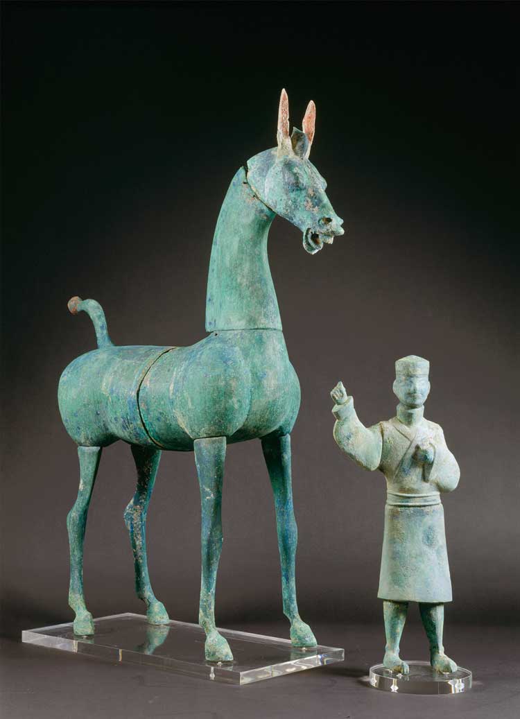 Horse and servant China, Eastern Han dynasty, 2nd - 3rd century. Museum für Ostasiatische Kunst, Cologne.