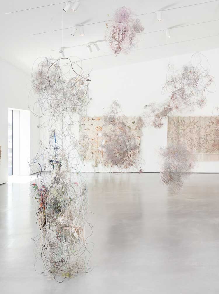 Igshaan Adams: Weerhoud, installation view, The Hepworth Wakefield, 22 June – 3 November 2024. Photo: Mark Blower.