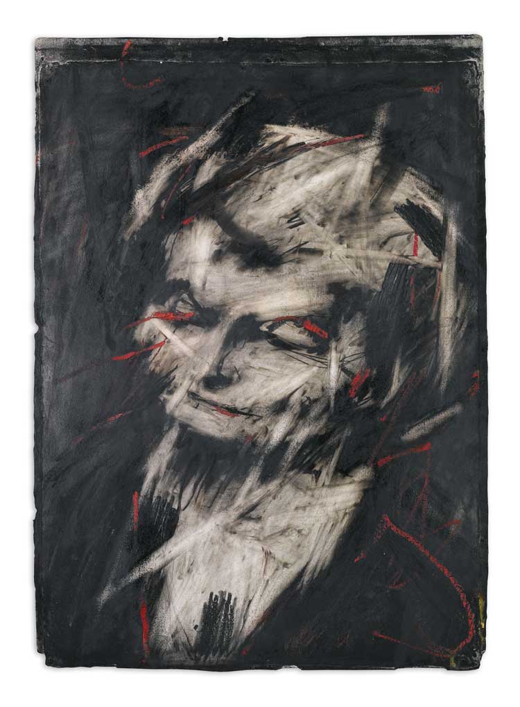 Frank Auerbach, Head of Helen Gillespie II, 1962. Charcoal and chalk on paper. Private collection. © the artist, courtesy of Frankie Rossi Art Projects, London.