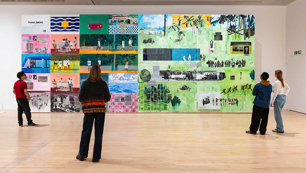Hurvin Anderson, installation view, Tate Britain, London. Photo: Tate Photography (Larina Annora Fernandes).