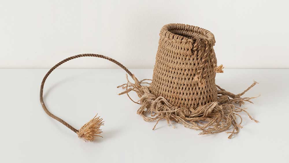 Alice Adams, Sheath, 1964. Cotton cord on cotton rope, 11.4 × 35.6 × 7.6 cm. Collection of Beth Rudin DeWoody. © Howcroft Photography, Boston.