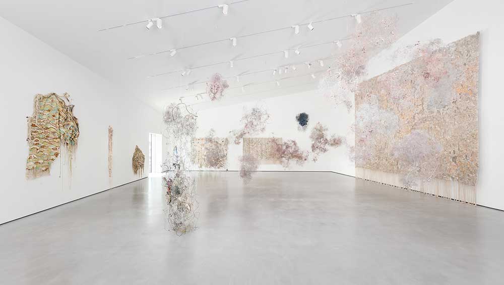 Igshaan Adams: Weerhoud, installation view, The Hepworth Wakefield, 22 June – 3 November 2024. Photo: Mark Blower.