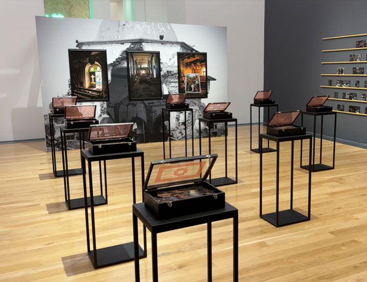 Rushdi Anwar, installation view, Artes Mundi 10, National Museum Cardiff, 2023. Photo: Martin Kennedy.