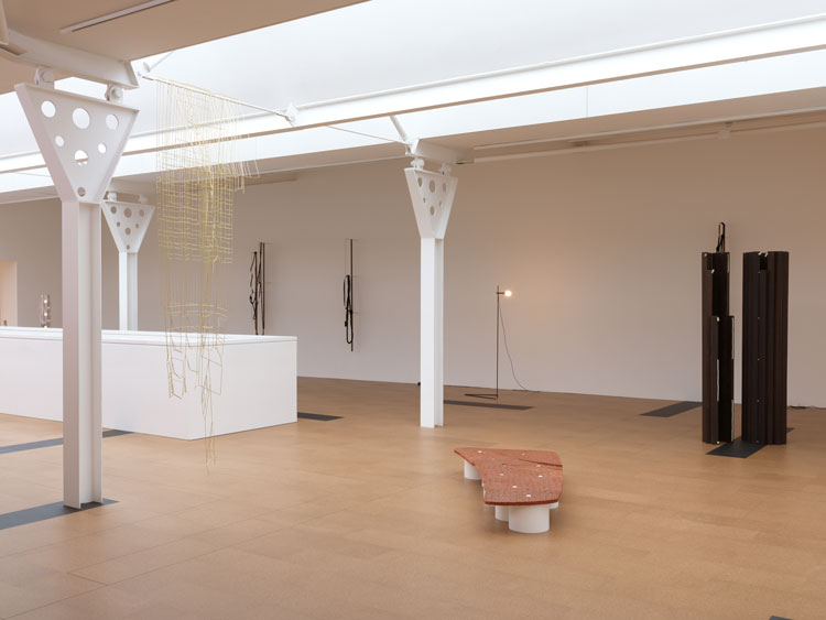 Leonor Antunes, The Apparent Length of a Floor Area, installation view, Fruitmarket, Edinburgh, 2023. Courtesy the artist, kurimanzutto, Mexico City / New York and Marian Goodman Gallery. Photo: Nick Ash.