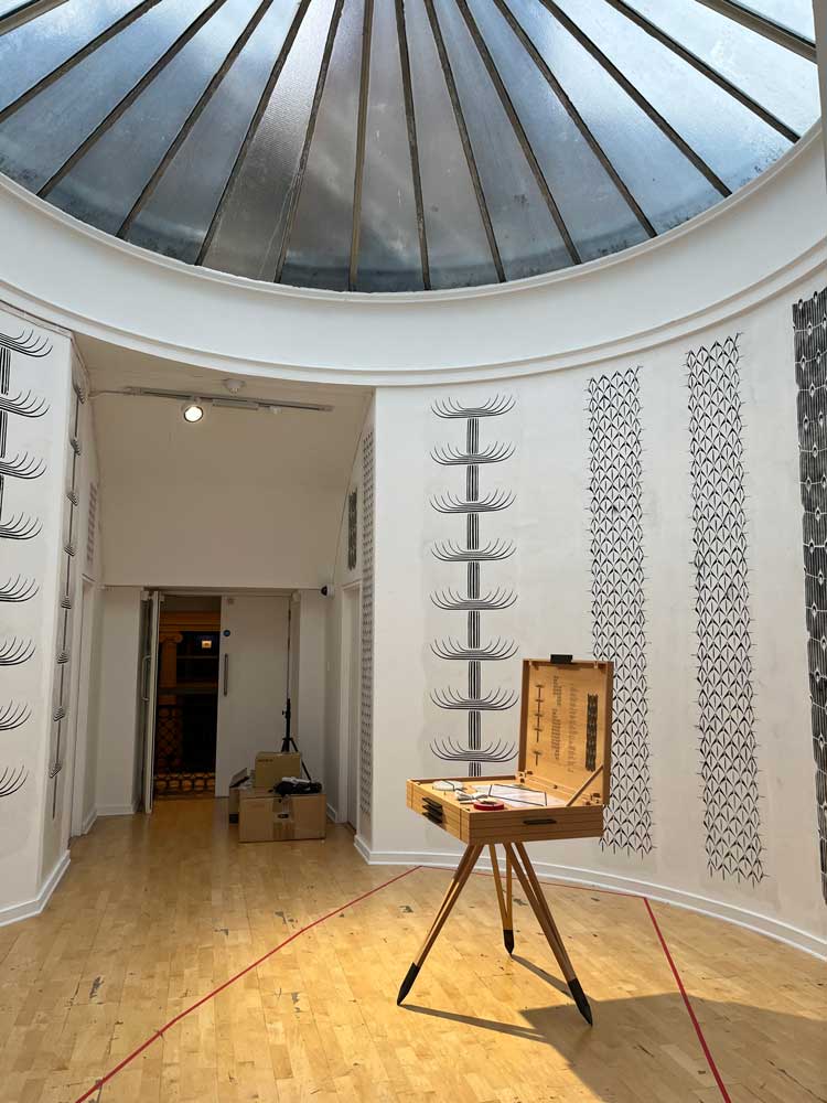Goldin+Senneby. The Plot (Utopia Bloemen), 2018. Installation view, Talbot Rice Gallery, 2023. Photo: Veronica Simpson.