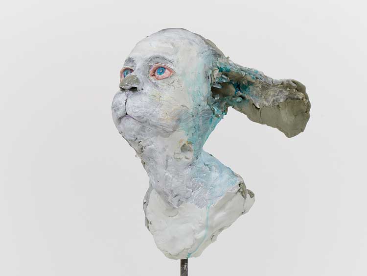 David Altmejd. Dusk, 2022. Expanding foam, epoxy, acrylic paint, latex paint, quartz, coloured pencil, pencil, steel and wood, 61 x 43.2 x 25.4 cm (24 x 17 x 10 in). © the artist. Photo: © White Cube (David Westwood).