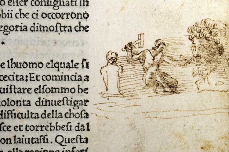 Page 115. Unknown Florentine artist, A Sculptor at Work, from Cristoforo Landino’s edition of Dante’s Divine Comedy, Florence, 1481. Biblioteca Vallicelliana, Rome.