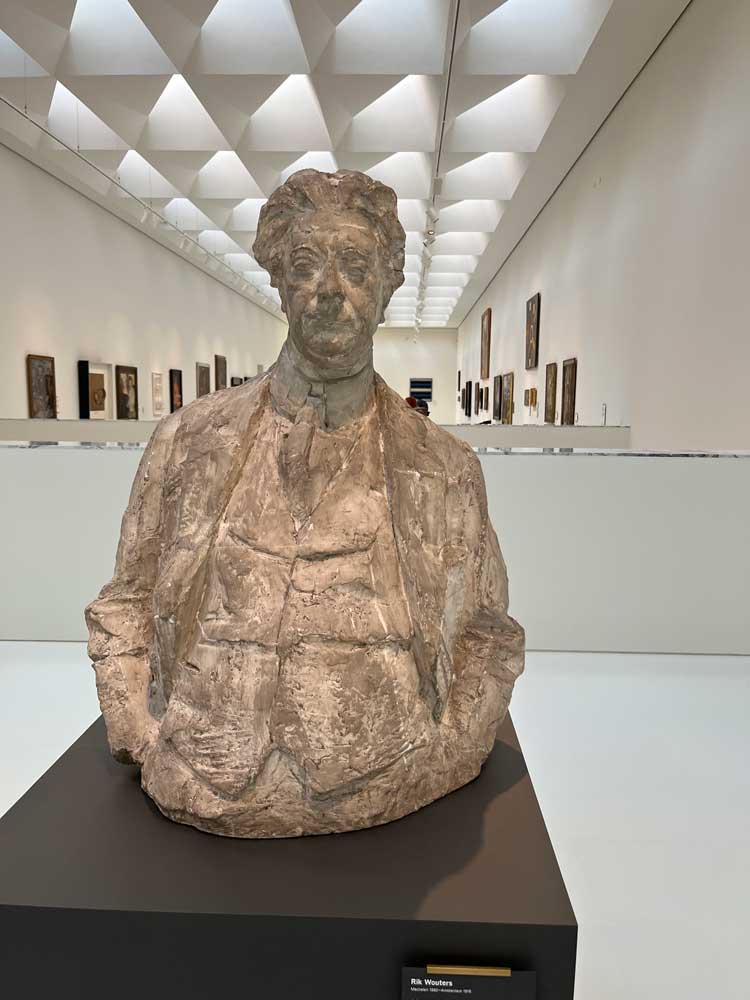 One of Rik Wouters' sculptures in the top floor gallery. Photo: Veronica Simpson.