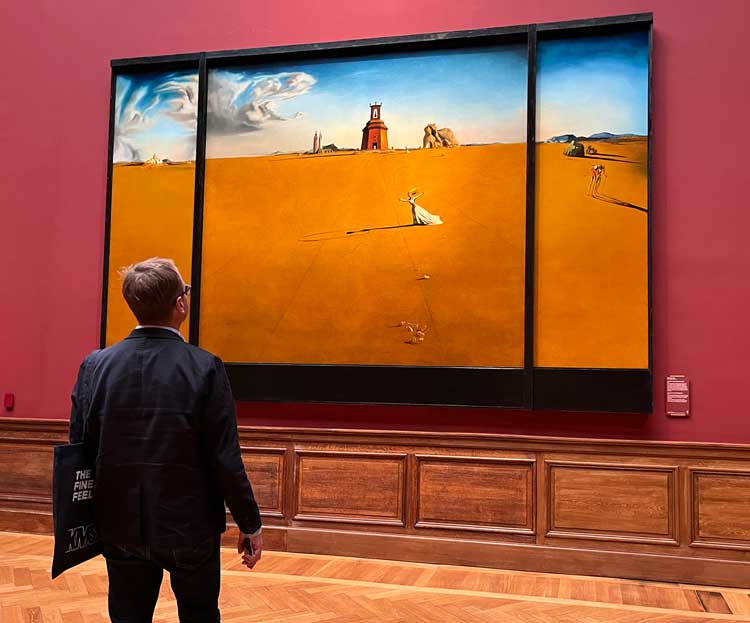 Salvador Dalí's Landscape with a Girl Skipping Rope (1936) in the gallery themed as Evil. Photo: Veronica Simpson.