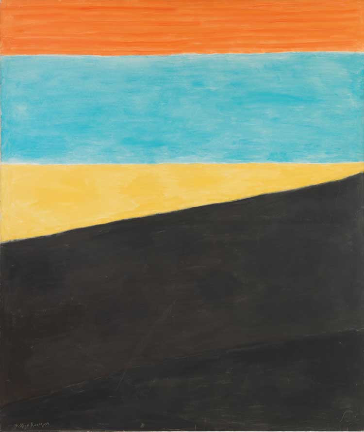 Milton Avery, Boathouse by the Sea, 1959. Oil on canvas, 182.9 x 152.4 cm. Milton Avery Trust. Photo: Adam Reich. Courtesy Victoria Miro, London, and Waqas Wajahat, New York. © 2022 Milton Avery Trust / Artists Rights Society (ARS), New York and DACS, London 2022.