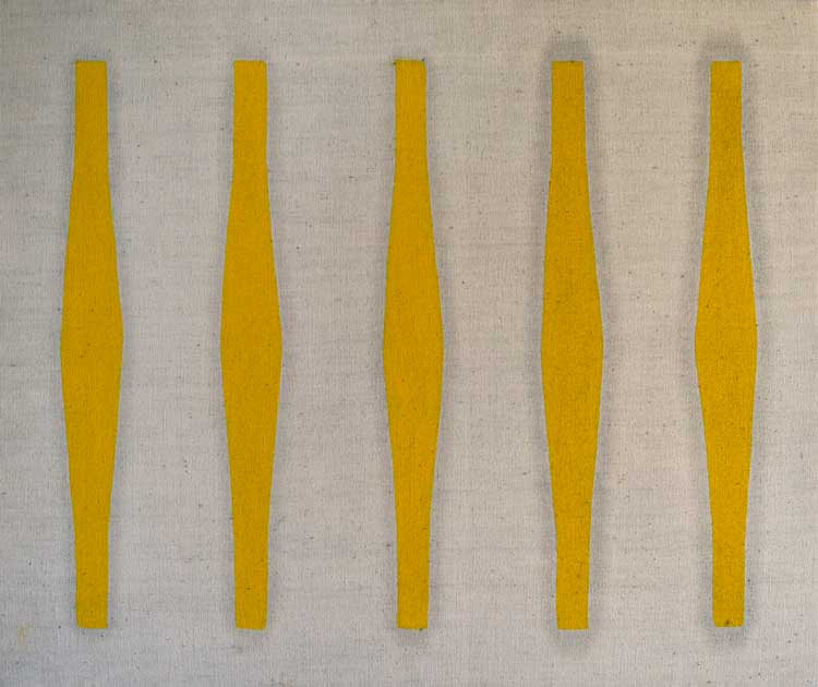 Carol Kinne. Cad Yellow, 1965. Oil on canvas, 22 x 26 in. Collection R. Huot, New Berlin, New York Photo: Edward Hettig.
