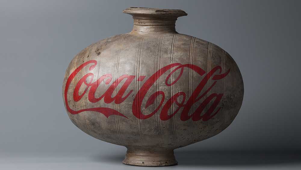 Ai Weiwei, Han Dynasty Urn with Coca-Cola Logo, 2014. Courtesy Ai Weiwei Studio.