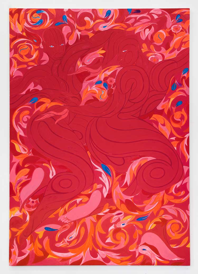 Tunji Adeniyi-Jones. Poetic Feet, 2021. Oil on canvas, 203.2 x 142.2 cm (80 x 56 in). © the artist. Photo © JSP Art Photography. Courtesy White Cube.