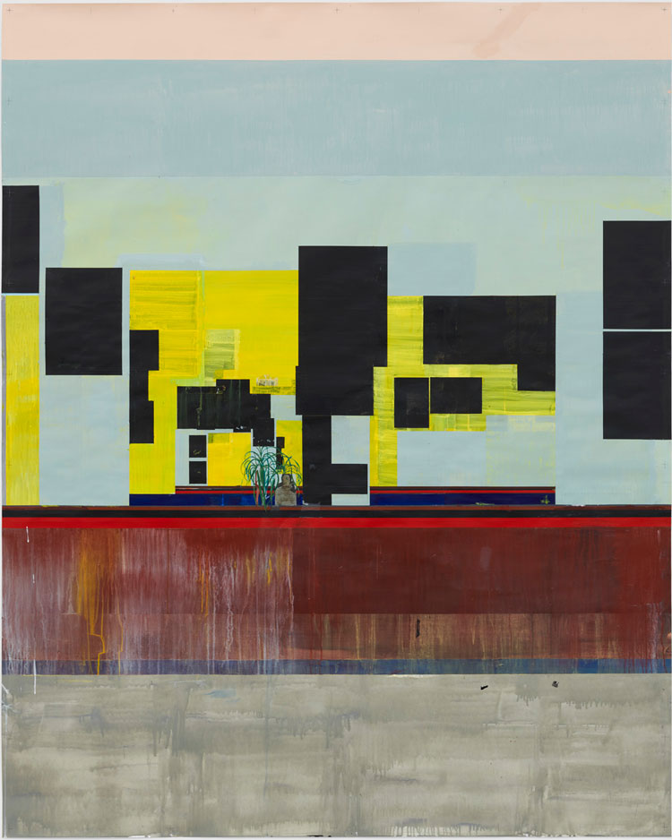 Hurvin Anderson. Miss Jamaica, 2021. Acrylic on paper, 238.7 x 191.8 cm (94 x 75 1/2 in). © Hurvin Anderson. © Hurvin Anderson. Courtesy the artist and Thomas Dane Gallery. Photo: Ben Westoby.