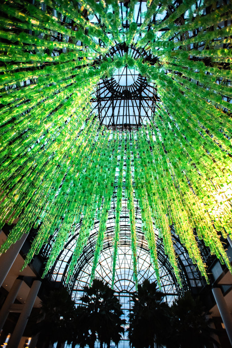 Jean Shin, Floating MAIzE, 2020. Winter Garden, Brookfield Place. Photo: Ryan Muir.