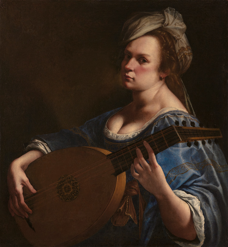 Artemisia Gentileschi. Self Portrait as a Lute Player, c1615-18. Oil on canvas, 77.5 × 71.8 cm. Wadsworth Atheneum Museum of Art, Hartford, CT. Charles H. Schwartz Endowment Fund (2014.4.1). © Wadsworth Atheneum Museum of Art, Hartford, Connecticut.