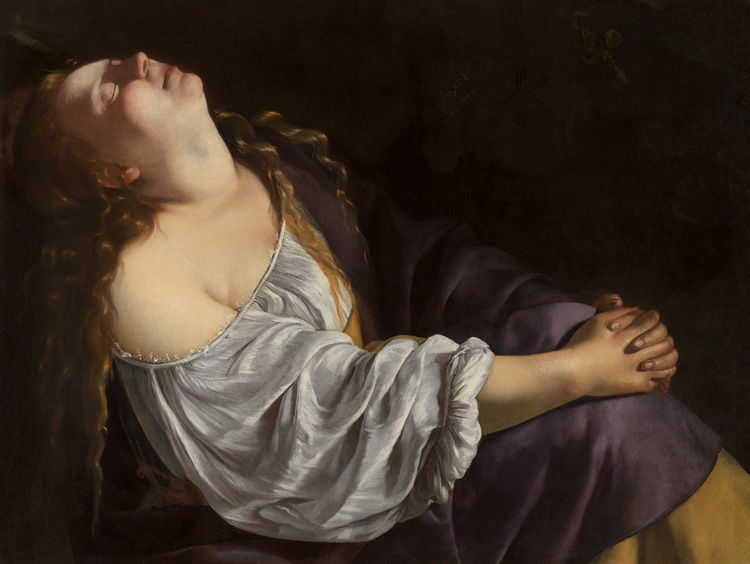 Artemisia Gentileschi. Mary Magdalene in Ecstasy, c1620-25. Oil on canvas, 80 × 106 cm. Private European collection. © Photo: Dominique Provost Art Photography - Bruges.