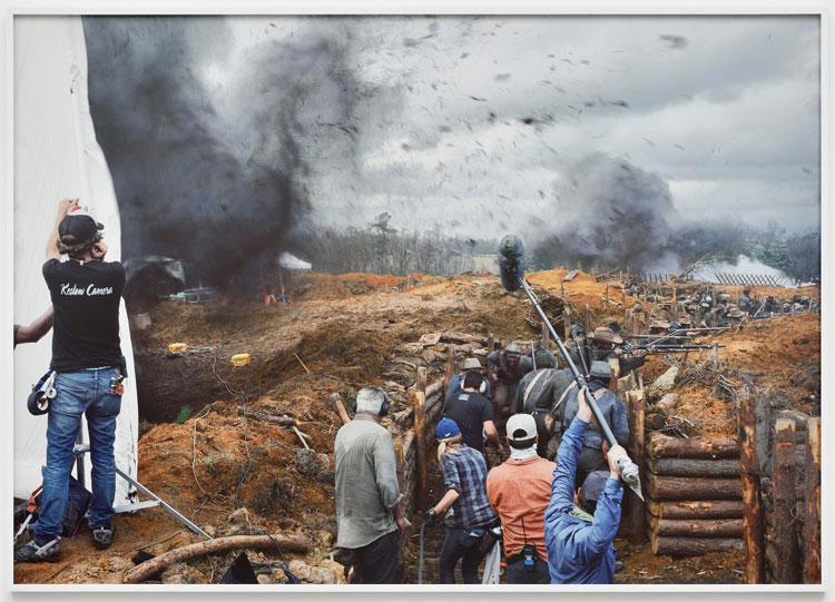 An-My Lê. Fragment I: Battle of Corinth, Film Set (Free State of Jones), Bush, Louisiana, 2015, from The Silent General. Inkjet print, 39 1/2 x 56 in (100.3 x 142.2 cm). © An-My Lê. Courtesy the artist and Marian Goodman Gallery New York, Paris and London.