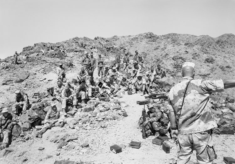 An-My Lê. Infantry Officers' Brief, 2003-2004. Silver gelatin print, image: 37 1/2 x 26 in (95.3 x 66 cm). © An-My Lê. Courtesy the artist and Marian Goodman Gallery New York, Paris and London.
