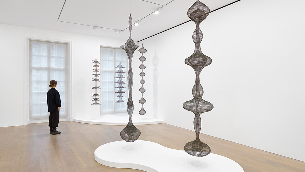 Ruth Asawa: A Line Can Go Anywhere, installation view, David Zwirner London, January 10 - February 22, 2020. Photo: Jack Hems. © The Estate of Ruth Asawa. Courtesy The Estate of Ruth Asawa and David Zwirner.