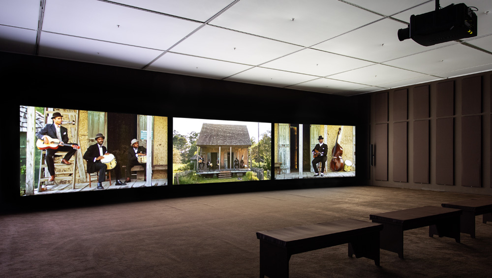 John Akomfrah, Precarity, 2017. Ballasts of Memory installation view, BALTIC Centre for Contemporary Art, 2019. Photo: Rob Harris © 2019 BALTIC Courtesy of the artist, Smoking Dogs Films and Lisson Gallery.