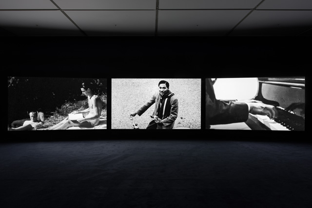 John Akomfrah, The Unfinished Conversation, 2012. Ballasts of Memory installation view, BALTIC Centre for Contemporary Art 2019. Photo: Rob Harris © 2019 BALTIC. Courtesy of the artist, Smoking Dogs Films and Lisson Gallery.