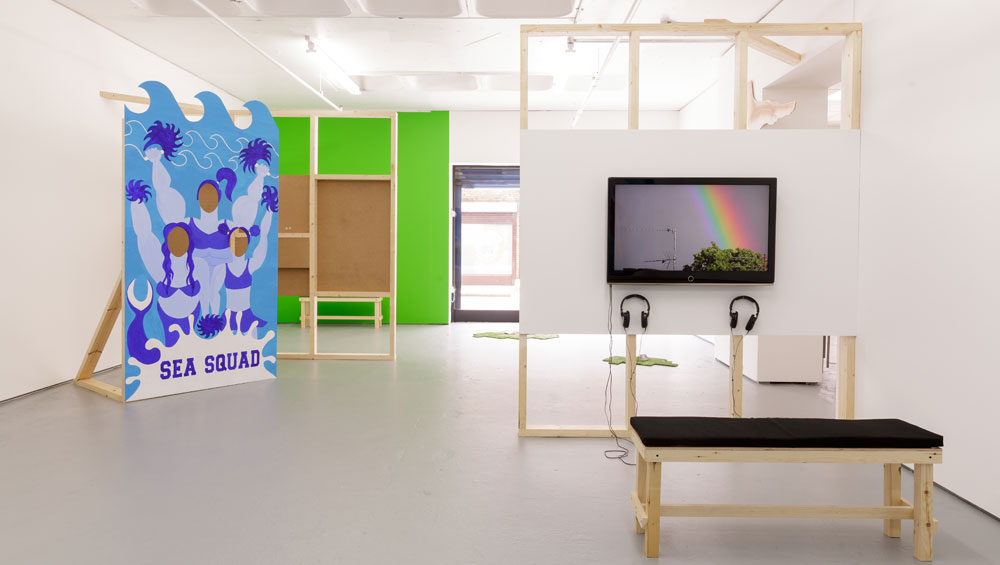 You’re Surrounded By Me, 2017. Installation view at Turf Projects, Croydon. Image courtesy of Tim Bowditch.
