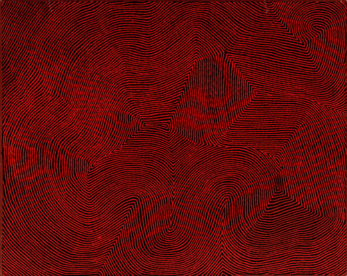 Warlimpirrnga Tjapaltjarri. WT 0805223,
painted at Alice Springs 2008.
Acrylic on Belgian linen
153 x 122 cm.
Provenance:
Papunya Tula Artists Pty Ltd,
Scott Livesey Galleries.
Copyright © Papunya Tula Artists Pty Ltd.