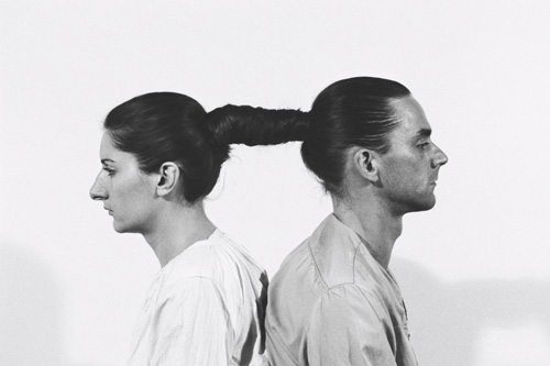 Marina Abramović and Ulay. Relation in Time. Originally performed at 1977 for 17 hours at Studio G7, Bologna. Still from 16mm film transferred to video (black and white, sound). 50:33 minutes.