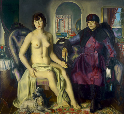 George Bellows. Two Women, 1924. Oil on canvas, 144.8 x 152.4 cm. Portland Museum of Art, Maine.