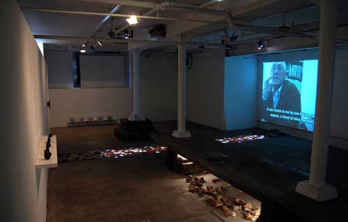 Anita Glesta. GERNIKA/GUERNICA, 2007. Multi Channel Installation at White Box, NY. Photo by Sacha Lecca.