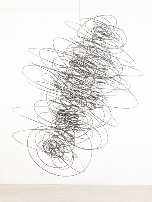 Antony Gormley. Feeling Material XXXVI, 2008. 5mm square section mild steel bar, 238 x 196 x 178cm. © Antony Gormley. Photograph by Stephen White, London.