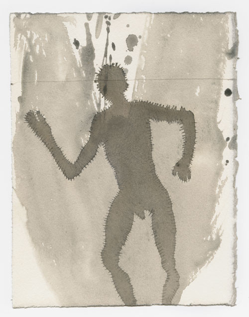 Antony Gormley. Under My Skin II, 2000. Carbon and casein on paper, 18.8 x 14.5 cm. © Antony Gormley.