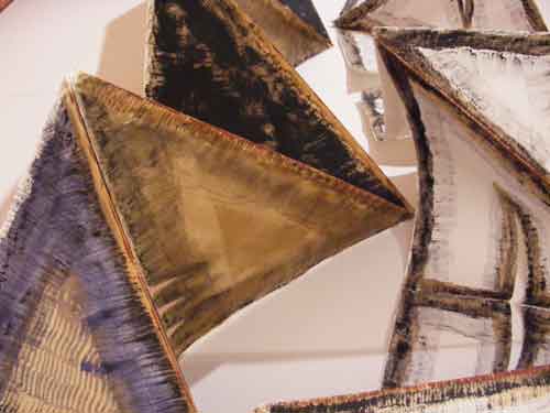 Helen Geier.
Angles of Shadow & Light (detail), 2008. Paper, gesso, watercolour, 450 cm x 31 cm.