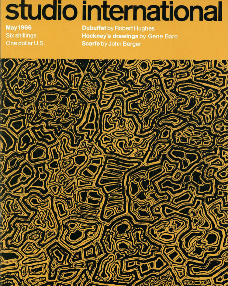 Studio International, May 1966, Volume 171 Number 877. Cover image: Debuffet. Detail from Crlstallisation du réve, Odober 1952. Drawing in Indian ink, 19¼ X 25¼ in.