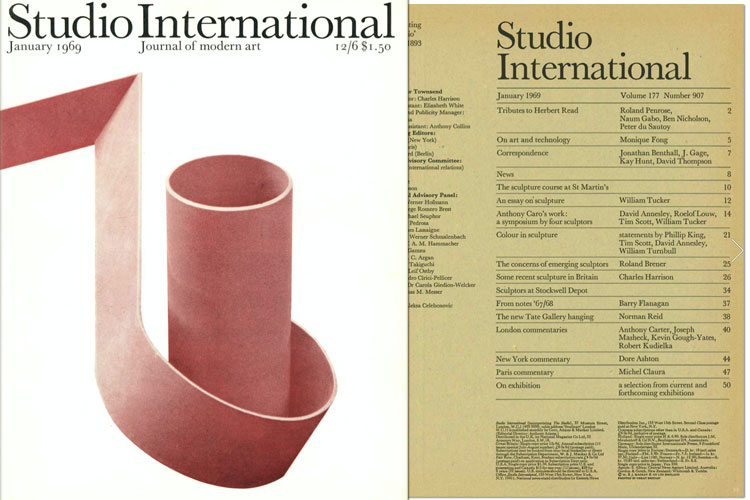 Studio International, January 1969, Volume 177 Number 907.