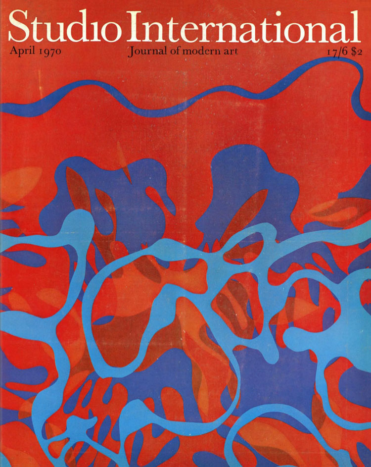 Studio International, April 1970, Volume 179 Number 921. Cover image specially designed by
Anthony Benjamin.