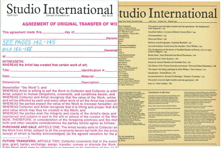 Studio International, 1971, April 1971, Volume 181 Number 932.