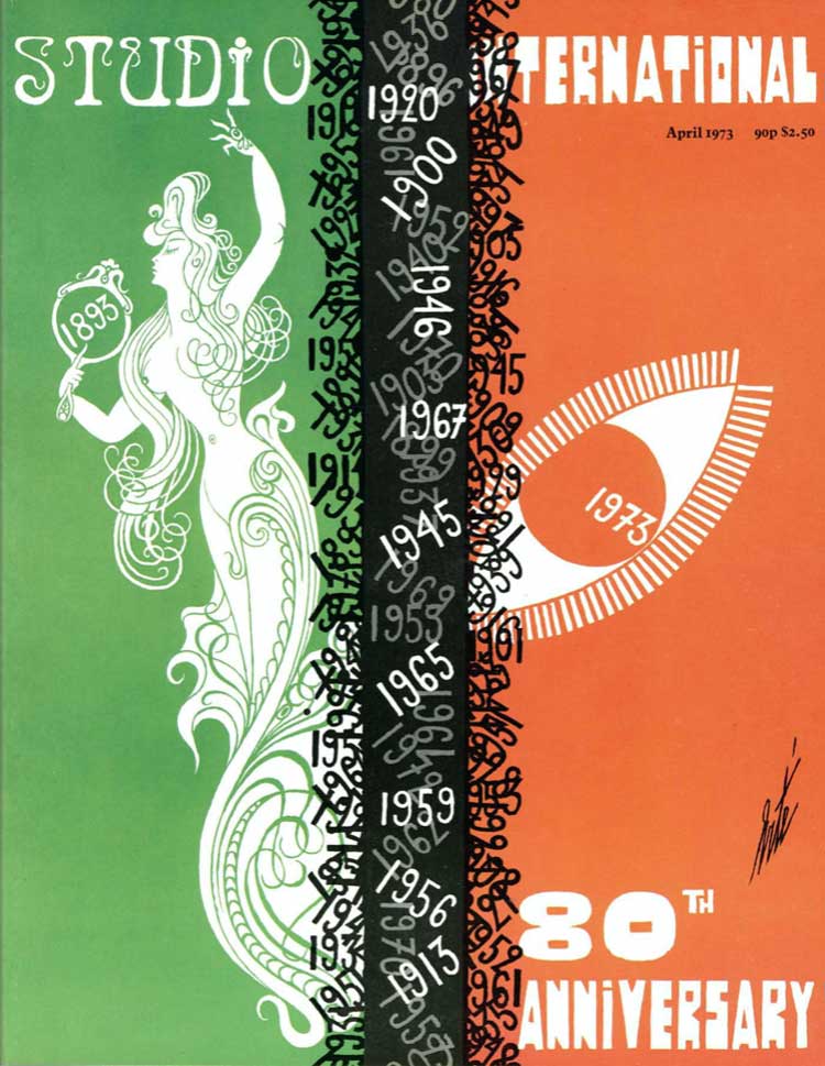 Studio International, 1973, April 1973, Volume 185 Number 954. Cover: Specially designed for this issue by Erté. (See page 151.)
