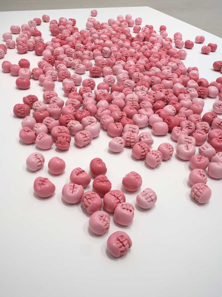 Rona Pondick, Small Pink Treats, 1992. Installation view, Bellmer Nauman Pondick: Material Desire, Nunu Fine Art, New York, 6 March – 30 May 2026. Photo: Martin Seck, courtesy Nunu Fine Art, New York / Taipei.