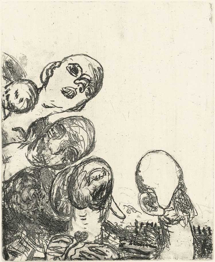 Georg Baselitz, Oberon, 1964. Etching. © Georg Baselitz. Photo: Jochen Littkemann.